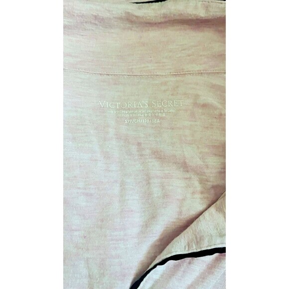 Victoria's Secret Sz Small Pink VS Soft Long Sleeve Button Up Sleep‎ Shirt Soft - Picture 5 of 5